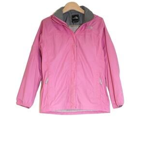 The North Face - Rain Jacket Windbreaker with Hood in Pink / Size Girls XL